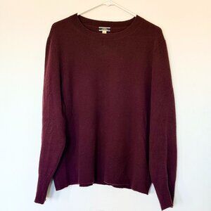 J. Crew Cashmere Crew Neck Sweater | Burgundy (Size XXL)